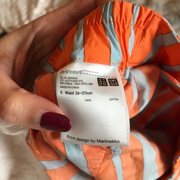 Marimekko x  Uniqlo Poplin Stripe Shorts size Small - Picture 6 of 7